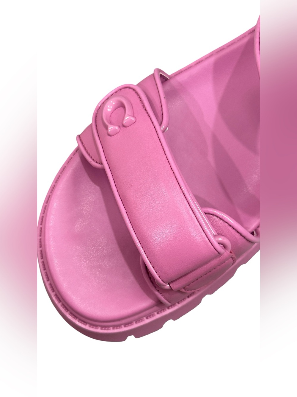 COACH Women's Pink Berry Brynn Double-Band Sporty Lug-SoleChunky Platform Sandal - Picture 5 of 16